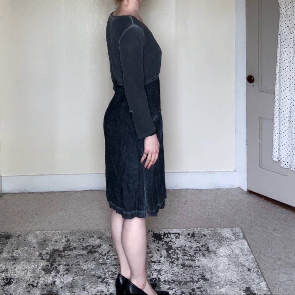 Soma Long Sleeve Scoop Neck Sundress Double Lined Adjustable Straps Button Up - Picture 6 of 13
